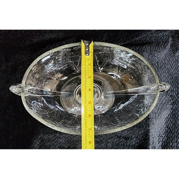 Rock Sharpe Crystal Anniversary Fruit Bowl – Elegant Glass Centerpiece, 1940s - Picture 13 of 15